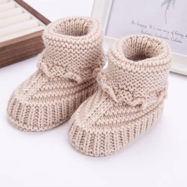 Lot de 2 paires de chaussettes bébé en tricot coton (0–12 mois)