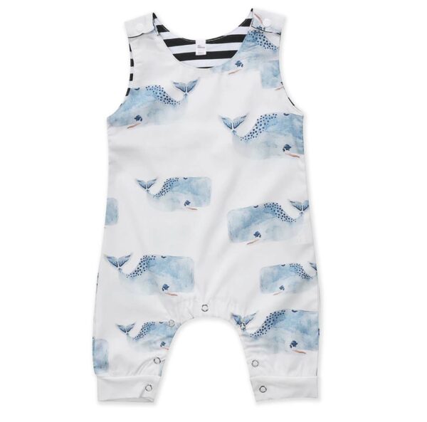 Barboteuse débardeur promenade de baleine bébé unisexe